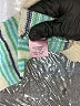 Calypso St. Barth 100% Cashmere Stripes White Cashmere Pullover Sweater Size S - photo 8