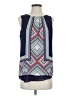 Rose + Olive 100% Polyester Blue Sleeveless Blouse Size S - photo 1