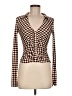Assorted Brands Houndstooth Brown Long Sleeve Blouse Size M - photo 1