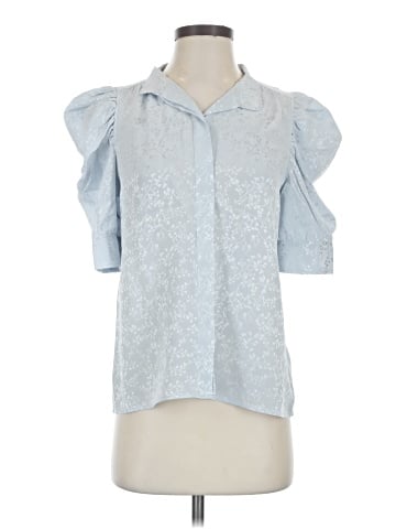 FRAME Short Sleeve Silk Top (view 1)
