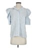 FRAME 100% Silk Blue Short Sleeve Silk Top Size S - photo 1