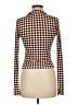 Assorted Brands Houndstooth Brown Long Sleeve Blouse Size M - photo 2