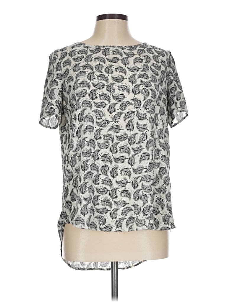 Pre-owned Premise Studio Short Sleeve Blouse In Gray