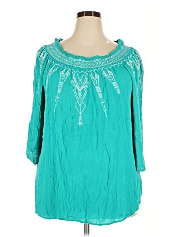 Terre Bleue 3/4 Sleeve Blouse (view 1)