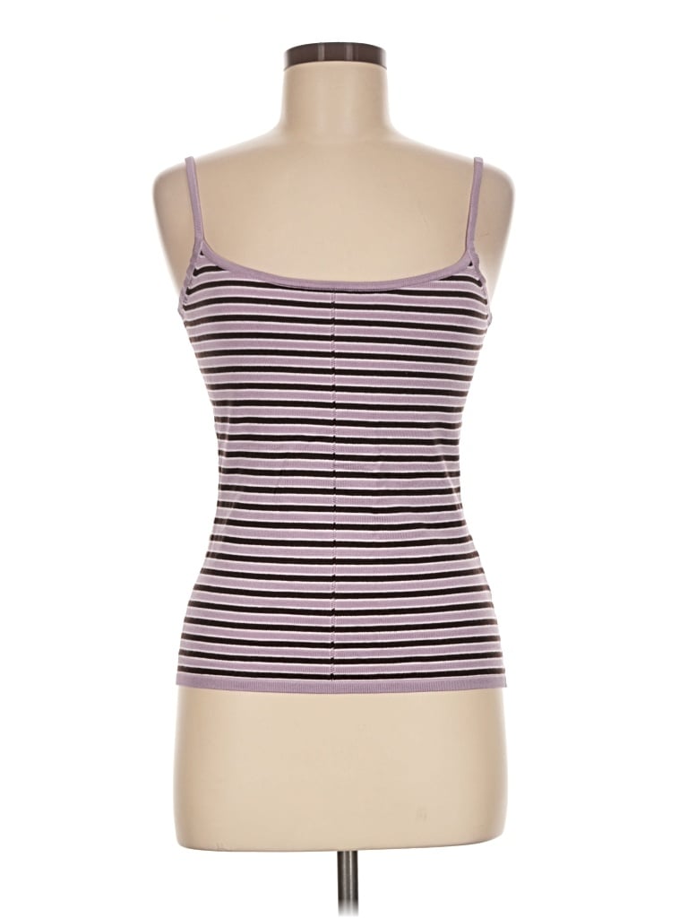 Jcrew Tank Top Purple Stripes Pattern Scoop Neck Tops