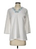 Ruby Rd. Silver 3/4 Sleeve Blouse Size S - photo 1