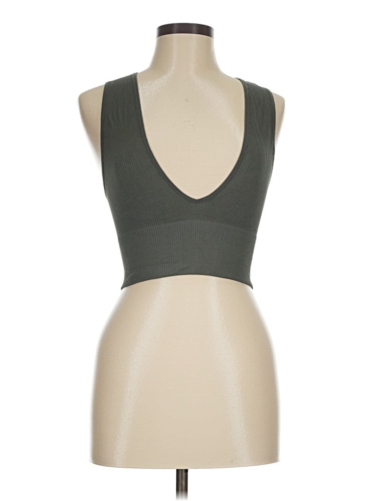 Pre-owned Out From Under Tank Top Gray Strapless Neckline Tops