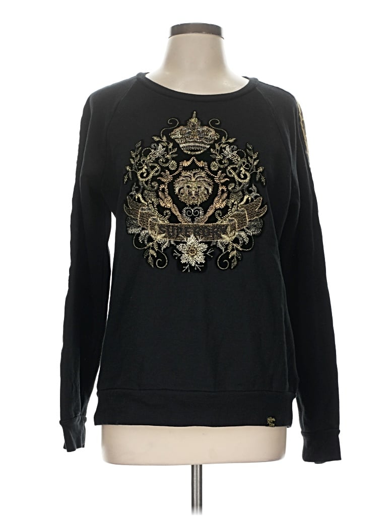 Pre-owned Superdry Sweatshirt In Black