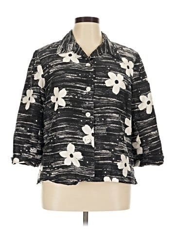 Silkland 3/4 Sleeve Button-Down Shirt (view 1)