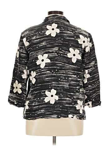 Silkland 3/4 Sleeve Button-Down Shirt (view 2)