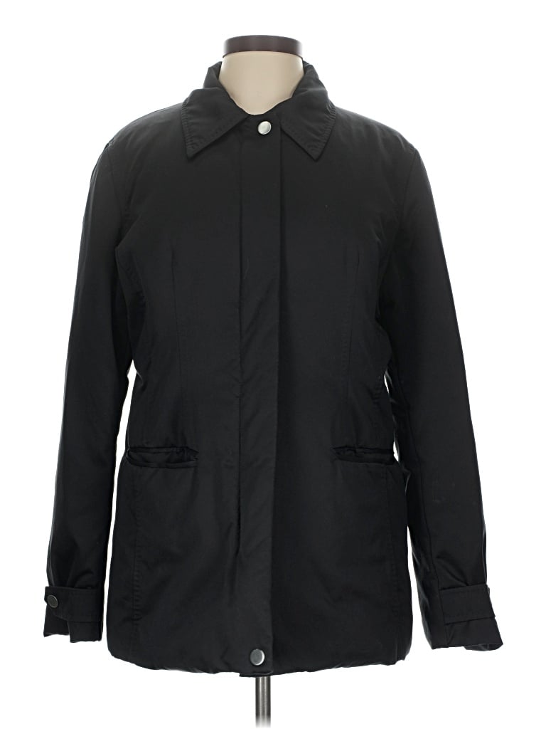 Pre-owned Adrienne Vittadini Coat In Black