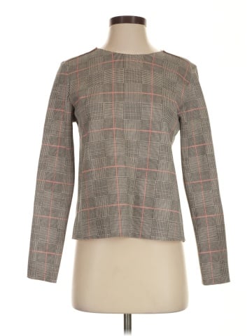 Zara W&B Collection Long Sleeve Blouse (view 1)