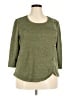 Adrienne Vittadini Green 3/4 Sleeve Top Size 3X - photo 1