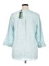 Orvis 100% Linen Blue 3/4 Sleeve Button-Down Shirt Size XL - photo 2