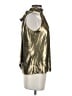 Ramy Brook 100% Polyester Metallic Gold Sleeveless Blouse Size XXS - photo 4