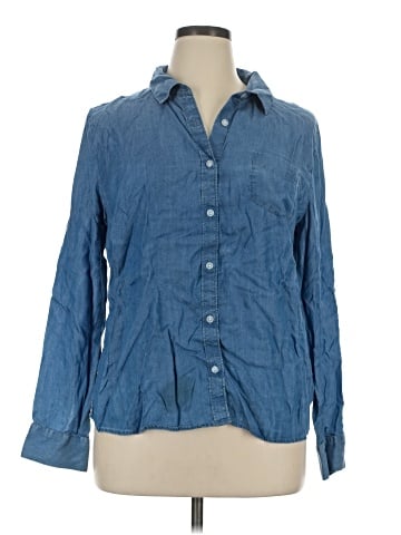 Crown & Ivy Long Sleeve Button-Down Shirt (view 1)