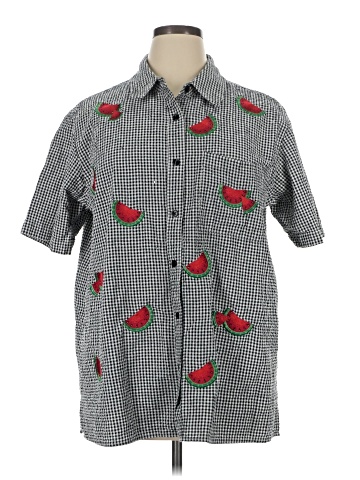 Quacker Factory Short Sleeve Button-Down Shirt (view 1)