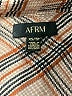 AFRM Plaid Tan Long Sleeve Blouse Size XS - photo 3