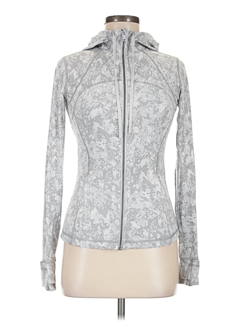 Pre-owned Lululemon Athletica Track Jacket In Silver