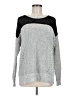 Sparkle & Fade Color Block Gray Pullover Sweater Size M - photo 1