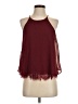 Soprano 100% Polyester Burgundy Sleeveless Blouse Size S - photo 1