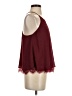 Soprano 100% Polyester Burgundy Sleeveless Blouse Size S - photo 4