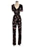 Unique Vintage Floral Black Jumpsuit Size S - photo 1