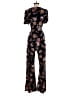 Unique Vintage Floral Black Jumpsuit Size S - photo 2