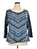 One World Blue 3/4 Sleeve Top Size XL - photo 1