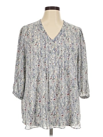 Rose + Olive 3/4 Sleeve Blouse (view 1)