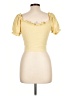 Blāshe Yellow Short Sleeve Top Size L - photo 2