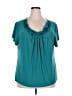 Cato Teal Short Sleeve Blouse Size 22 - photo 1
