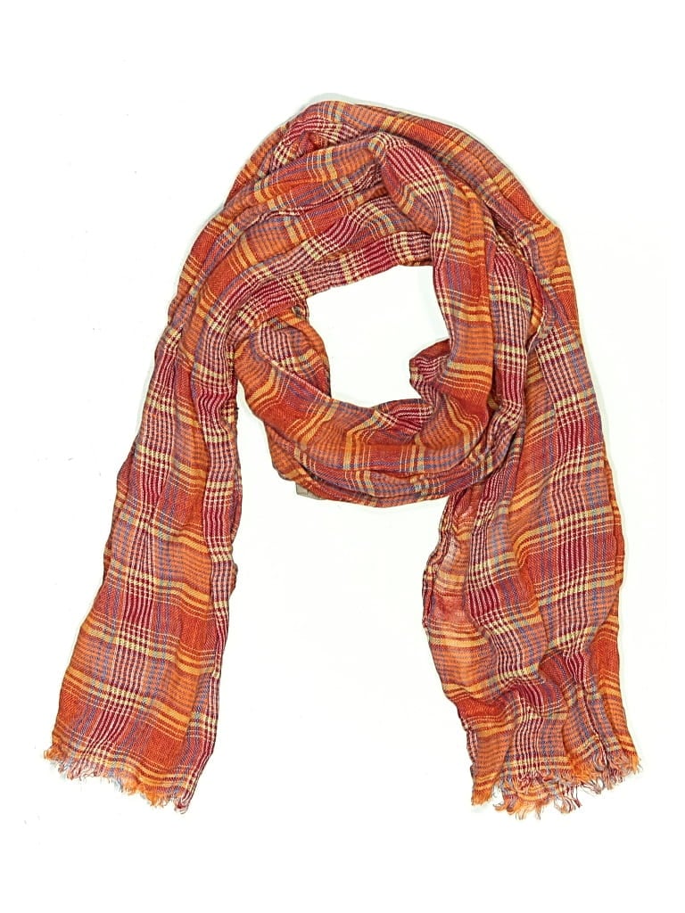 Pre-owned Flax Scarf In Orange