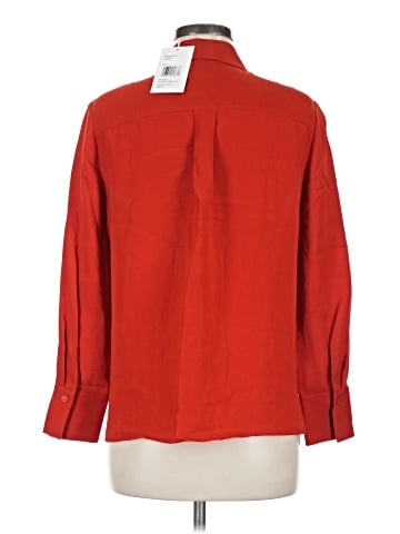 Lafayette 148 New York Long Sleeve Silk Top (view 2)