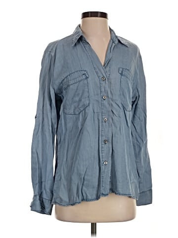 Just Living Long Sleeve Button-Down Shirt (view 1)