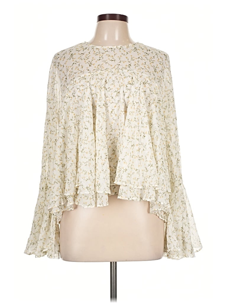 Pre-owned 1.state Long Sleeve T-shirt In Ivory