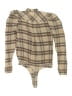 AFRM Plaid Tan Long Sleeve Blouse Size XS - photo 2