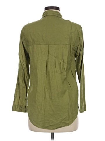 Topshop Long Sleeve Button-Down Shirt (view 2)