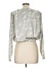 ASTR The Label 100% Polyester Silver Long Sleeve Blouse Size L - photo 2