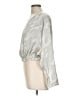 ASTR The Label 100% Polyester Silver Long Sleeve Blouse Size L - photo 5