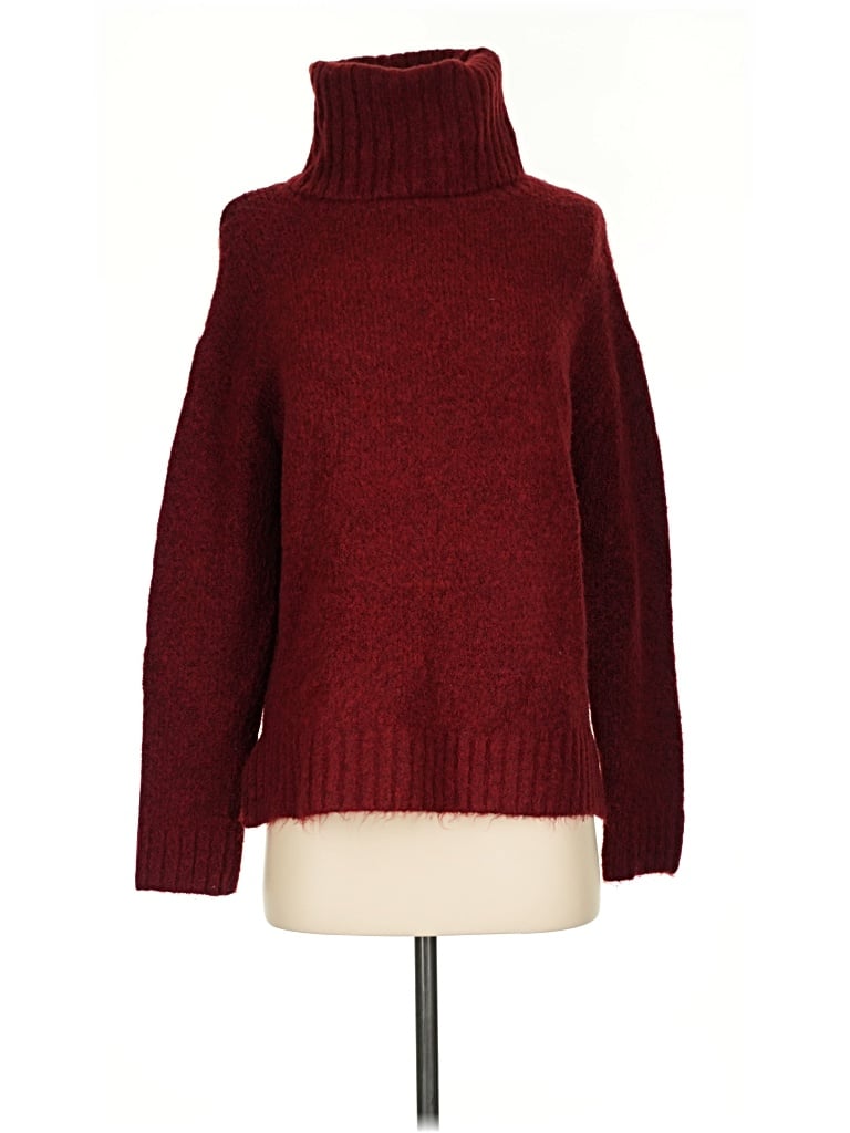 Pre-owned Vici Turtleneck Sweater In Burgundy