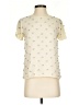 J.Crew Collection 100% Polyester Stars Ivory Short Sleeve Blouse Size 0 - photo 1