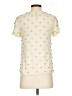 J.Crew Collection 100% Polyester Stars Ivory Short Sleeve Blouse Size 0 - photo 2