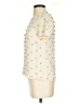 J.Crew Collection 100% Polyester Stars Ivory Short Sleeve Blouse Size 0 - photo 5