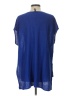 Eileen Fisher 100% Linen Blue Poncho Size L - photo 2