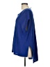 Eileen Fisher 100% Linen Blue Poncho Size L - photo 5