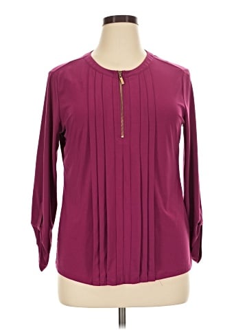 Roz & Ali Long Sleeve Blouse (view 1)