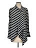 AB Studio Stripes Gray Long Sleeve Blouse Size S - photo 1