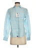 UNTUCKit 100% Linen Blue Long Sleeve Button-Down Shirt Size 2 - photo 1