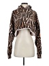 AFRM 100% Cotton Animal Print Brown Pullover Hoodie Size S - photo 1